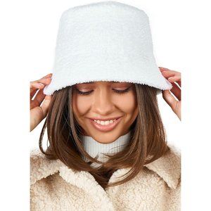 Braxton Women  Winter Plush Faux Fur Fluffy Sherpa Bucket Hats